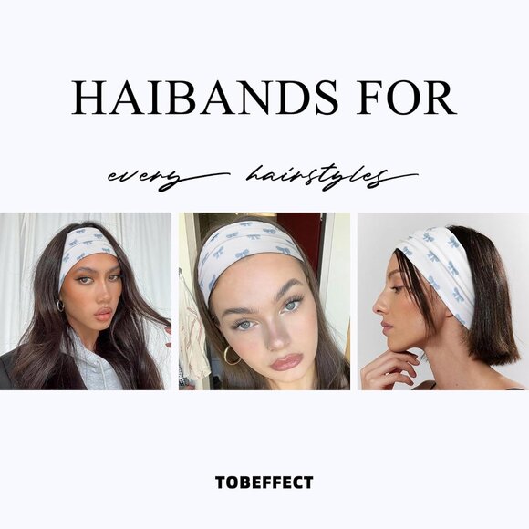 Women's Cloth Wide Headbands 3 Pack Soft Stretchy Non Slip Turban Hair Accessori - Picture 5 of 7